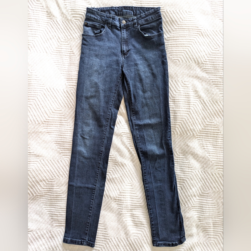 Zara Dark Blue Super High Rise Jeans Z1975